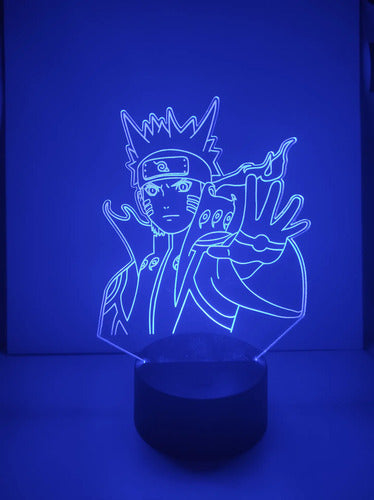 Lampara Led Ilusión 3d Naruto Kyubi Decoración Anime
