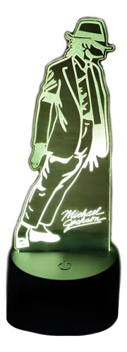 Lampara Led 3d Michael Jackson Decoracion Rey Del Pop  Modelo 1