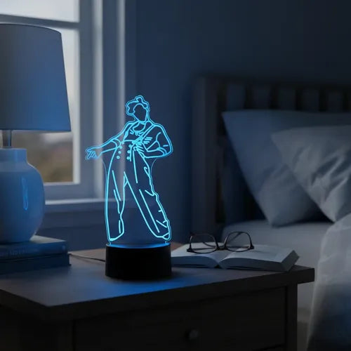 Lámpara Led Harry Styles Luz Ilusión 3d Decoración