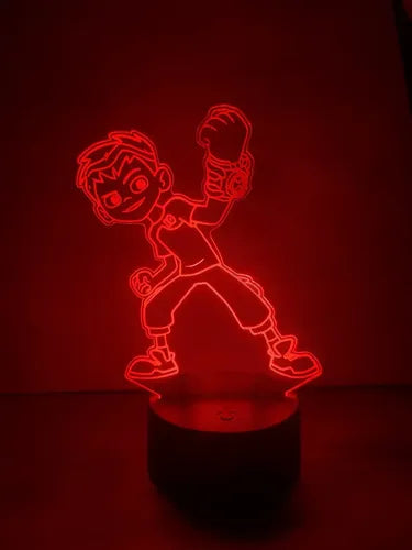 Ben 10 Lámpara Led Cartoon Fan Art Decoración Negro