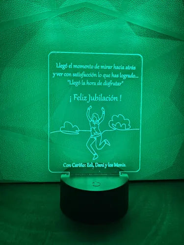 Lámpara Para Jubilación Regalo Led Luz