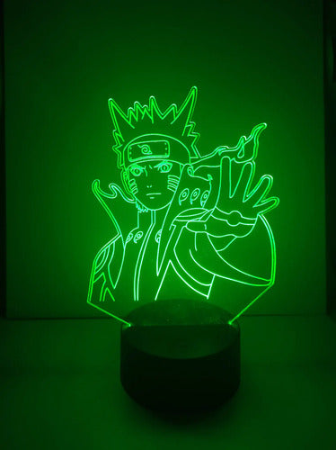 Lampara Led Ilusión 3d Naruto Kyubi Decoración Anime