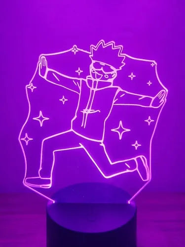 Lampara Led  3d Satoru Gojo Kawaii Jujutsu Kaisen Decoración