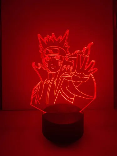 Lampara Led Ilusión 3d Naruto Kyubi Decoración Anime