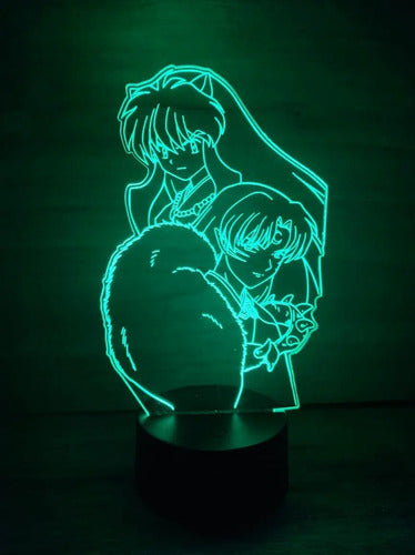 Lampara Led 3d Inuyasha Y Sesshomaru