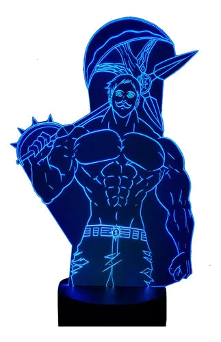 Lámpara Escanor 7 Pecados Led Ilusión Decoración Fanart