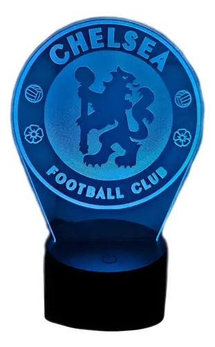 Chelsea Fútbol Club Lampara Led Ilusion 3d Fanart