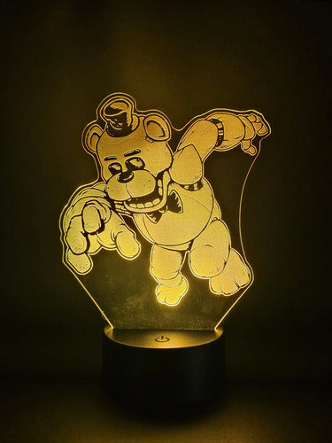 Freddy Five Nights At Freddy's Lámpara Led 3d Fnaf Luz