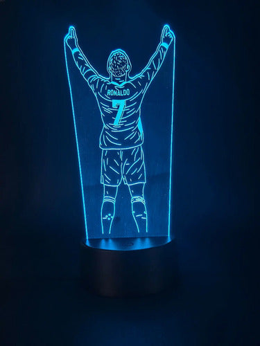 Lámpara Cristiano Ronaldo Celebra Ilusión Decoración Fan Art