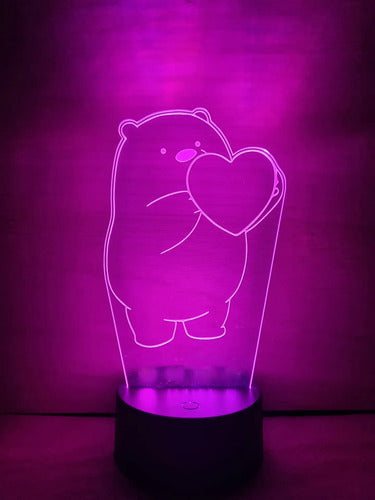 Lámpara Ice Bear Escandalosos Led Luz Fan Art
