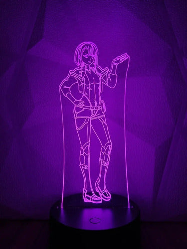 Cyberpunk Lucy Lámpara Led Ilusión 3d Edgerunners Fan Art