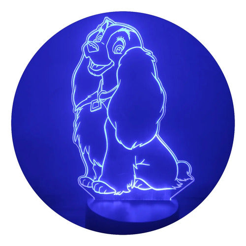 Damita De La Dama Y El Vagabundo Lámpara Led Animado Artline