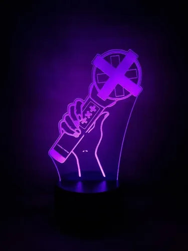 Tomorrow X Together Lightstick Lampara Led Ilusion 3d Kpop Negro