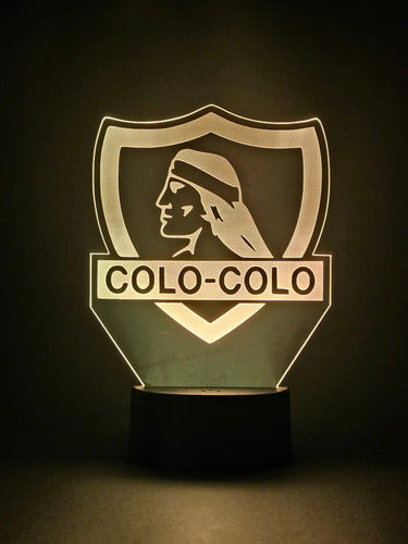 Lampara Led 3d Equipo Colo Colo  Negro Verde