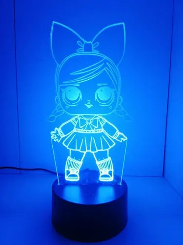 Lampara Led 3d Muñeca Lol Surprise