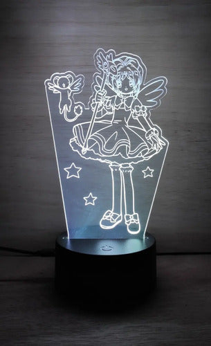 Sakura Card Captor Kero Lampara Led 3d Luz Decoración Stars
