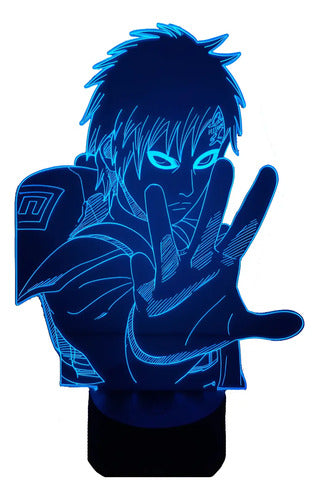 Lámpara Gaara Naruto Led Ilusión Decoración Fan Art