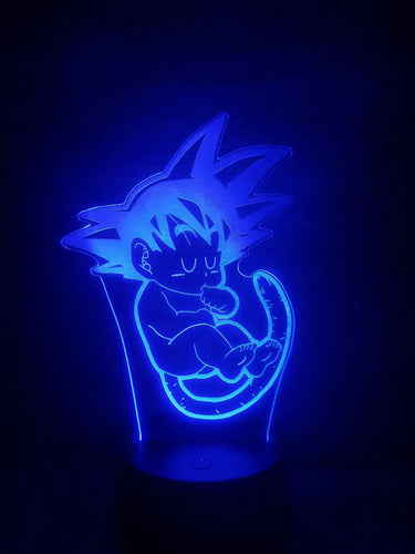 Lámpara Led Goku Bebe Dragon Ball Fanart Decorativa