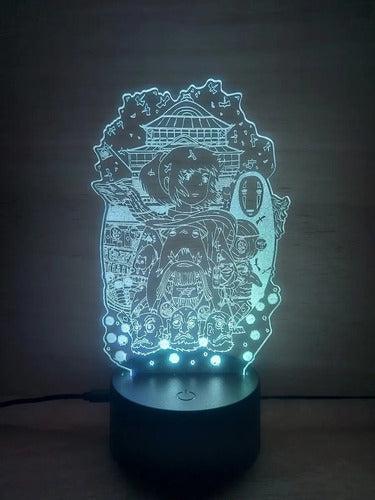 El Viaje De Chihiro Lampara Led Ilusion 3d Studio Ghibli