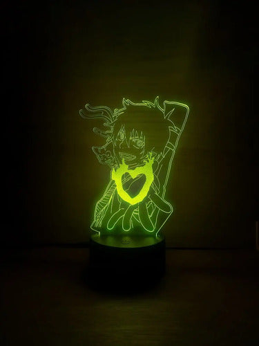 Blue Exorcist Lampara Led Ilusion 3d Anime Rin Okumura Negro