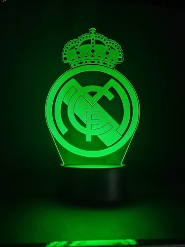 Real Madrid Fútbol Lampara Led Ilusion 3d Fanart