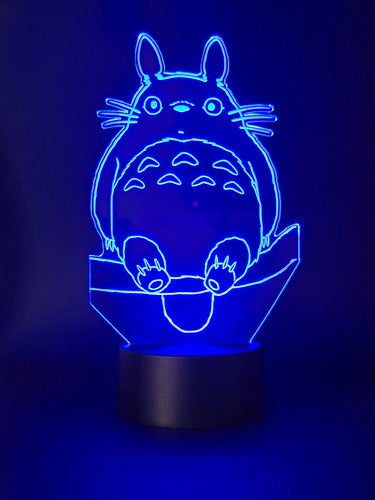 Lampara Led 3d Mi Vecino Totoro Studio Ghibli Negro