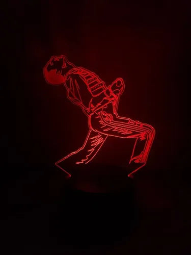Freddie Mercury Queen Lampara Led 3d Decoracion Iluminacion Negro (base) / Verde (luz)