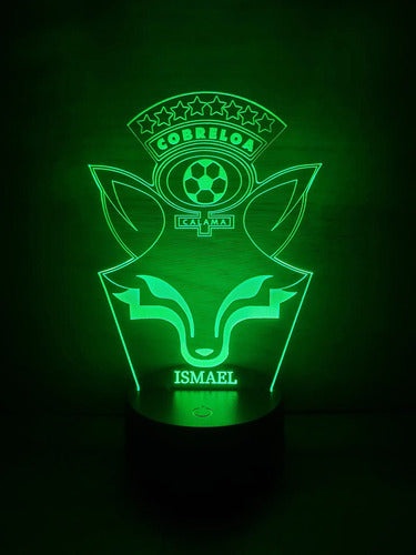 Lámpara Led Cobreloa Calama Equipo Futbol Fanart Decoración