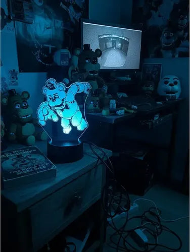 Freddy Five Nights At Freddy's Lámpara Led 3d Fnaf Luz