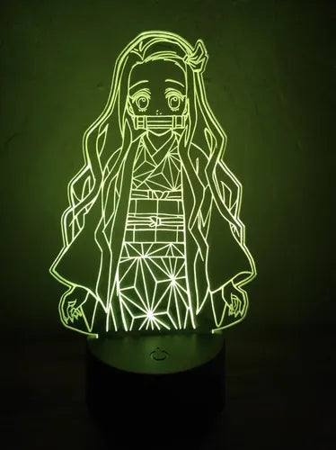 Lampara Led 3d Nezuko Demon Slayer Kny Envío Gratis