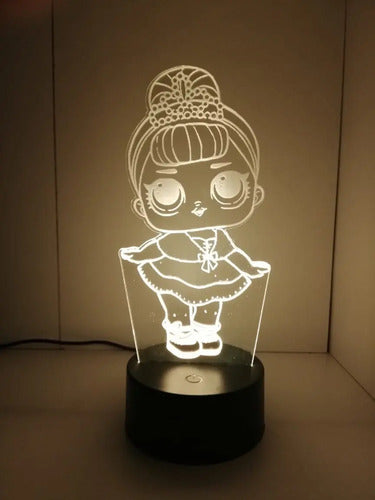 Lampara Led 3d Muñeca Lol Surprise