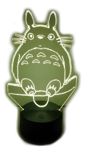 Lampara Led 3d Mi Vecino Totoro Studio Ghibli Negro