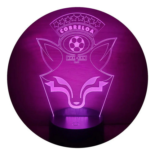 Lámpara Led Cobreloa Calama Equipo Futbol Fanart Decoración