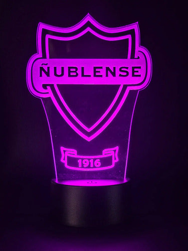 Ñublense Fútbol Lampara Led Ilusion 3d Fanart Club Deportivo