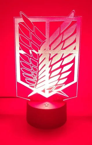 Lampara Led 3d Legión De Reconocimiento Shingeki No Kyojin
