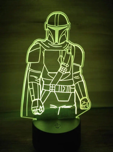 Lampara Led 3d The Mandalorian Star Wars