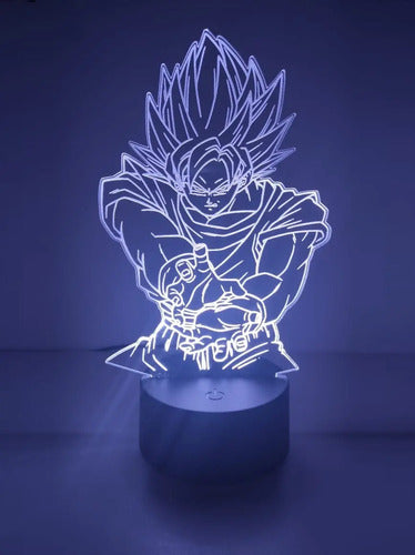 Goku Kame Hame Ha Dragon Ball Lampara Led Ilusion 3d