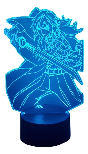 Lámpara Led Tomioka Demon Slayer Kimetsu No Yaiba Art Line