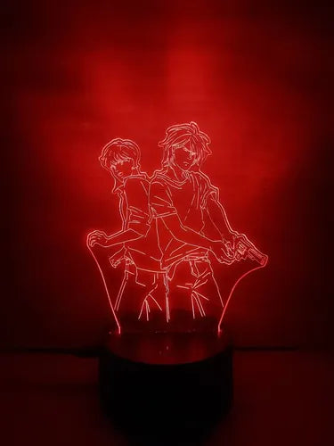 Banana Fish Lampara Led Ilusión 3d Eiji Y Ash Fan Art Manga