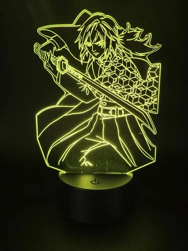 Lámpara Led Tomioka Demon Slayer Kimetsu No Yaiba Art Line
