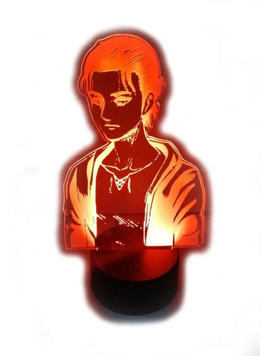 Lampara Led 3d Eren Jaeger Shingeki No Kyojin