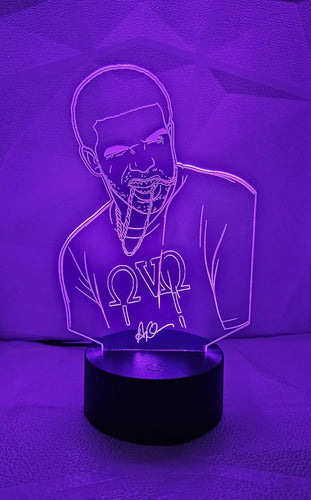 Drake Lampara Led Cantante Decoración Fanart Cantante