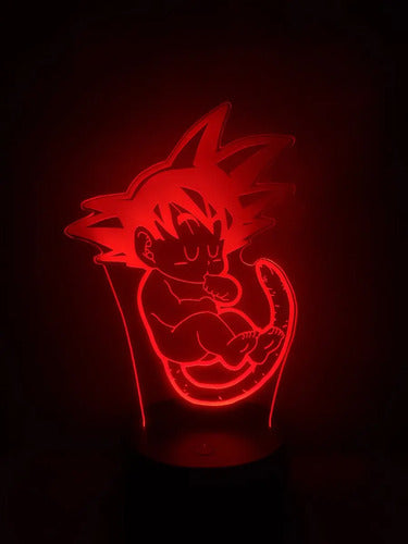 Lámpara Led Goku Bebe Dragon Ball Fanart Decorativa