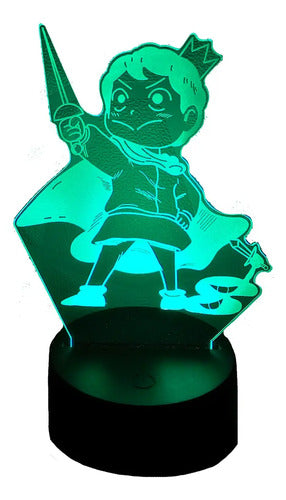 Bojji Y Kage Ranking Of Kings Lámpara Led Ilusión 3d Fanart
