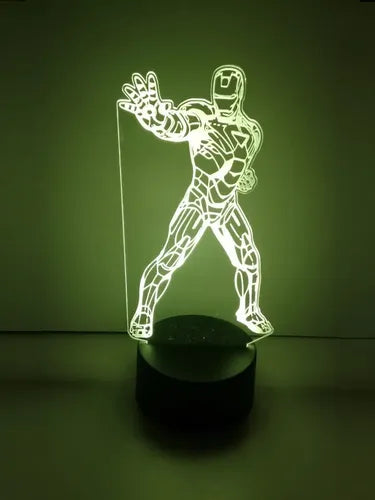 Lampara 3d Iron Man Avengers El Hombre De Hierro