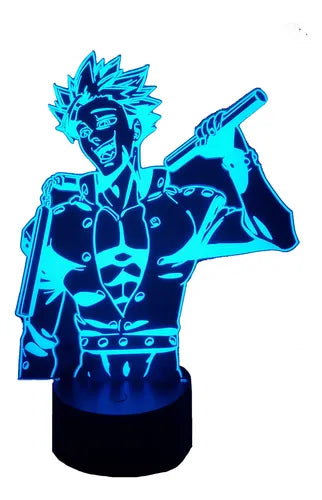 Lámpara Ban Avaricia Zorro 7 Pecados Led Decoración Fan Art