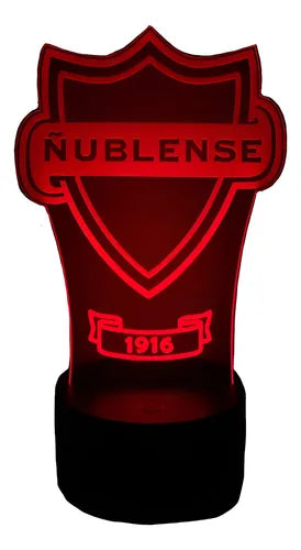 Ñublense Fútbol Lampara Led Ilusion 3d Fanart Club Deportivo