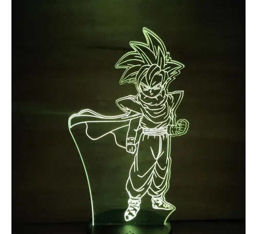 Lámpara Led Gohan Torneo Cell Dragonball Z Fanart Decorativa