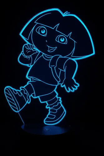 Lámpara Dora La Exploradora Led Ilusión Decoración Fan Art