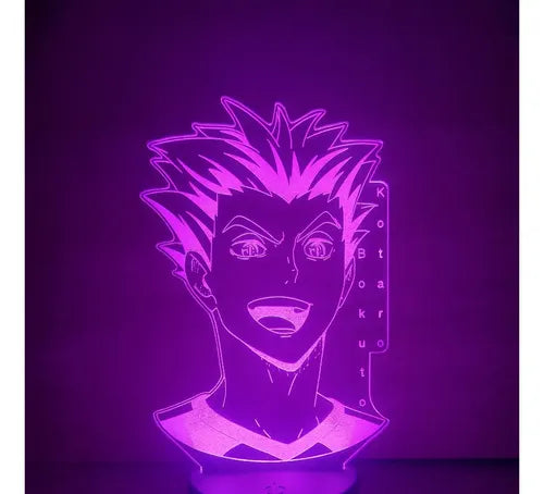 Lámpara Led Kotaro Bokuto Haikyuu Fan Art Decoración